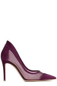 Gianvito Rossi Xarryry Pointed Toe Mesh Pumps