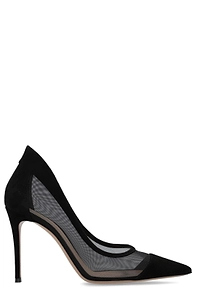 Gianvito Rossi Xarryry Pointed Toe Mesh Pumps