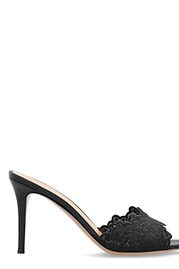 Yvonne Lace Heeled Mules