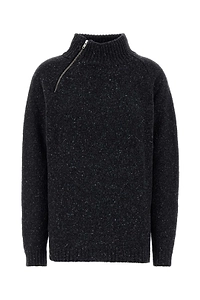 Xavi Zip-Neck Oversized Knitted Sweater