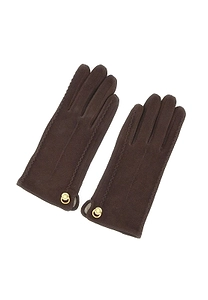 Gianni Chiarini Ring Detail Suede Gloves