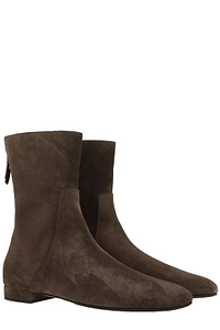 Giorgio Armani Square Toe Zip-Up Boots