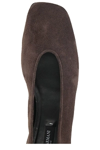Giorgio Armani Square Toe Slip-On Flat Shoes
