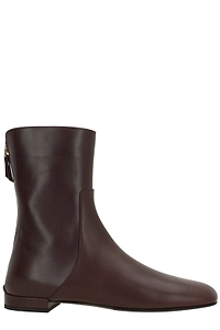 Giorgio Armani Square Toe Zip-Up Boots