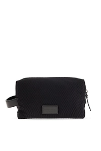Giorgio Armani Textured Logo Toiletry Bag