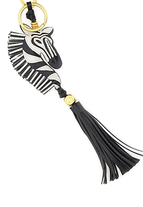 Zebra Tassel Bag Charm