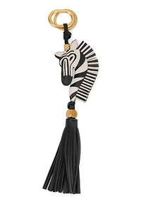 Zebra Tassel Keyring