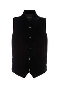 Giorgio Armani Velvet Button-Up Waistcoat