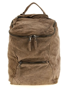 Giorgio Brato Logo Engraved Zipped Backpack