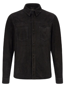 Giorgio Brato Suede Snap-Front Shirt