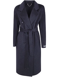 Giovanni Paris Olive Belted Double-Breasted Coat