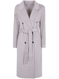 Giovanni Paris Olive Belted Double-Breasted Coat