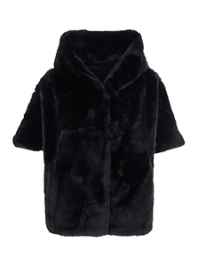 Giovanni Paris Leonie Hooded Short Cape