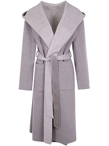 Giovanni Paris Ornella Belted Hooded Coat