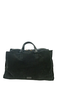 Giorgio Armani Logo Patch Zip-Up Duffel Bag