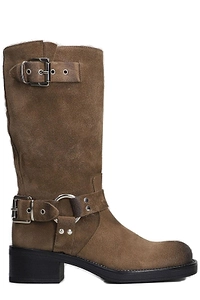 Chester Low Heeled Biker Boots