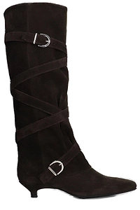 Gisel Moire Elya Low Heeled Boots