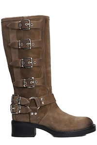 Gisel Moire Windsor Biker Boots