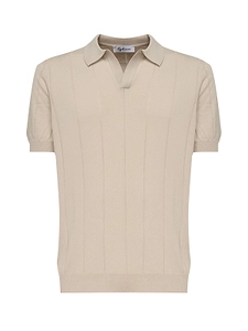 Gran Sasso Short-Sleeved Knitted Polo Shirt