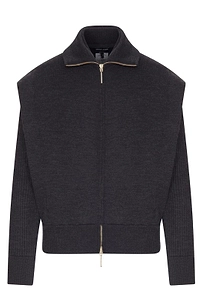 Giorgio Armani Ribbed Sleeve Padded Blouson Jacket