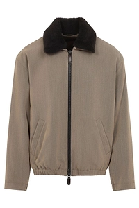 Shearling Collar Blouson Jacket