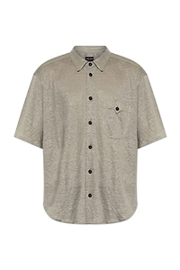 Giorgio Armani Short-Sleeve Linen Shirt