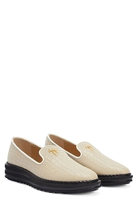 Tim Embossed Slip-On Flat Shoes