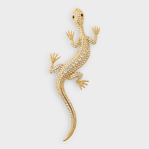 Giuseppe Zanotti Rhinestone Salamander Brooch