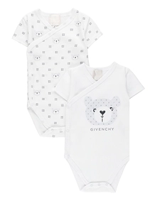 Givenchy Kids 2 Pack V-Neck Short-Sleeved Bodysuit