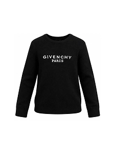 Givenchy Kids Logo Embroidered Crewneck Knitted Jumper
