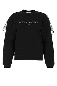 Givenchy Lace Cape Logo Printed Sweatshirt