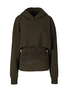 Givenchy Logo Embroidered Layered Effect Hoodie