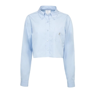 Givenchy Logo Plaque Cropped Shirt