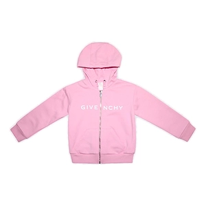 Givenchy Kids Logo Printed Zip-Up Hoodie
