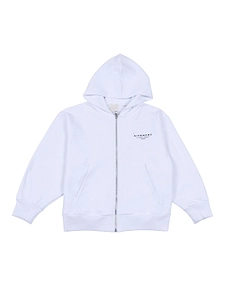 Givenchy Kids Logo Printed Zip-Up Hoodie