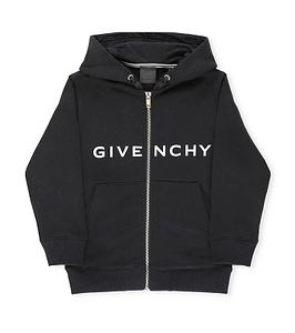 Givenchy Kids Logo Printed Zipped Hoodie