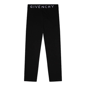 Givenchy Kids Logo Waistband Ribbed Trim Leggings