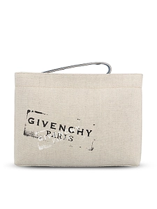 Givenchy Paris Stamped Zipped Clutch Bag