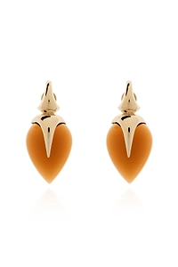 Sculpted Heart Drop Earrings