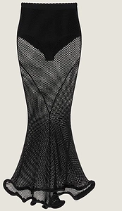 Givenchy Sheer Fishnet Flared Skirt