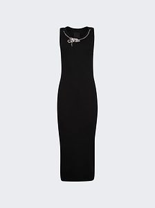 Givenchy Snake-Crystal Sleeveless Midi Dress