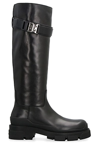 Givenchy Terra Logo Plaque High-Knee Boots