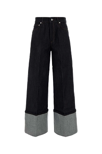 Givenchy Cuffed Hem Wide-Leg Jeans