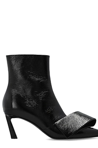 Twisted Ribbon Ankle Boots