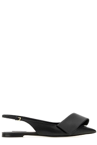 Twisted Ribbon Slingback Flat Shoes