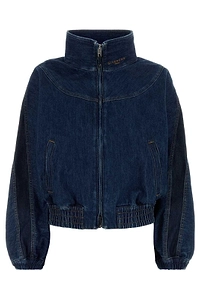 Givenchy Zip-Up Denim Bomber Jacket