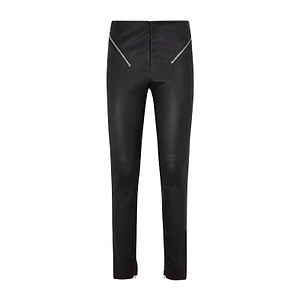 Zip Detailed Leather Pants