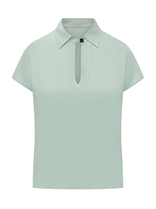 Glanshirt Short-Sleeve Collar Tops