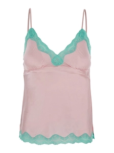 Gold Hawk Lace Trim Cami Top