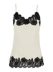 Gold Hawk Lace Trim Cami Top
